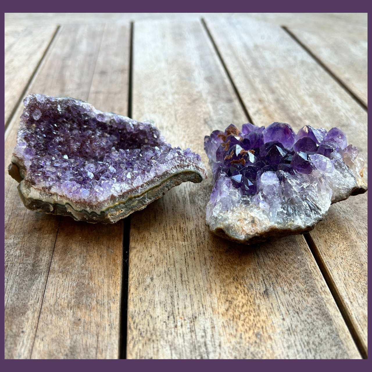 Ruwe Amethist edelsteen druse / cluster