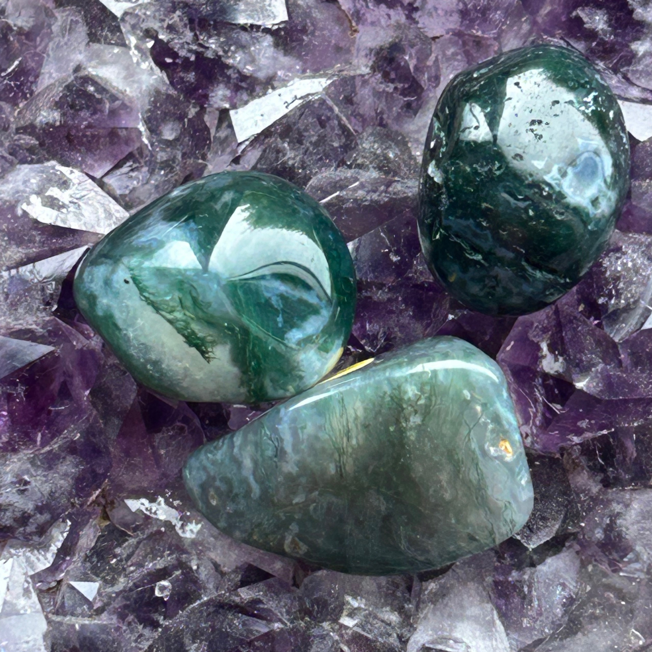 Mosagaat groen (chalcedoon)