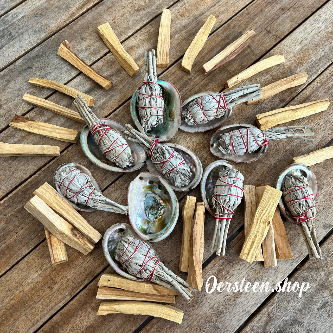 Complete Smudge Kit – Witte Salie, Palo Santo & Abalone Schelp
