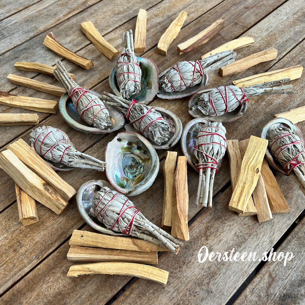 Complete Smudge Kit – Witte Salie, Palo Santo & Abalone Schelp