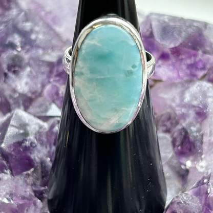 Larimar zachte energie Ring maat 18